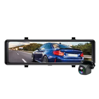 【CARSCAM】CA11 全螢幕11吋觸控真實1080P後視鏡雙鏡頭行車記錄器(加贈32G記憶卡)