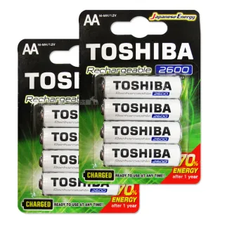 【TOSHIBA 東芝】2600mAh 3號低自放電鎳氫充電電池-8顆入(送電池盒)