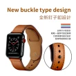 【OMG】Apple Watch Ultra2/S9/8/7/6/5/SE 釘子扣真皮錶帶(38/40/41/42/44/45/49mm錶帶)