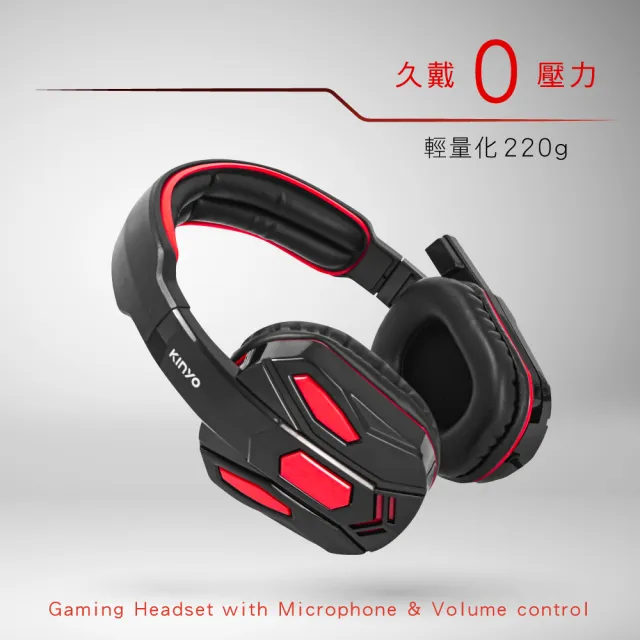 【KINYO】全罩式耳機麥克風(EM-2124)