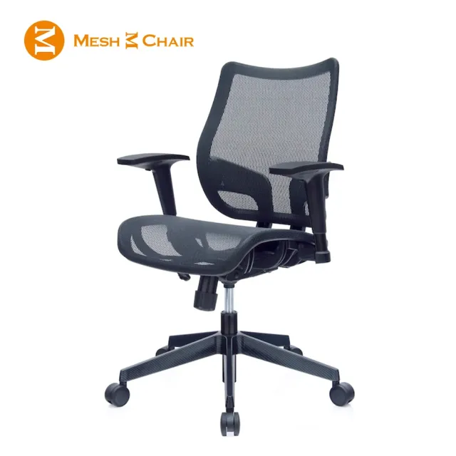 【Mesh 3 Chair】恰恰人體工學網椅-無頭枕-酷黑(人體工學椅、網椅、電腦椅)
