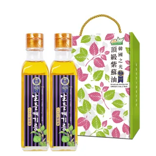 【Botanic】栢儷多-韓國之光-頂級紫蘇油禮盒(180MLX2瓶+一條根貼布)