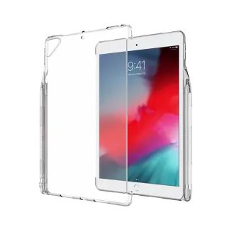 【Geroots】iPad Air1 2018版/Air2/Pro9.7吋通用附筆槽TPU透明清水保護殼背蓋-BT200