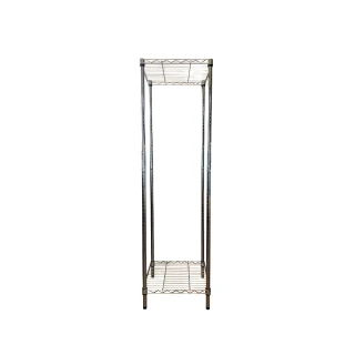 【A+Courbe】MIT耐重鐵力士鍍鉻萬用收納二層架45x45x180cm(置物架 電器架 床邊櫃 鞋架)