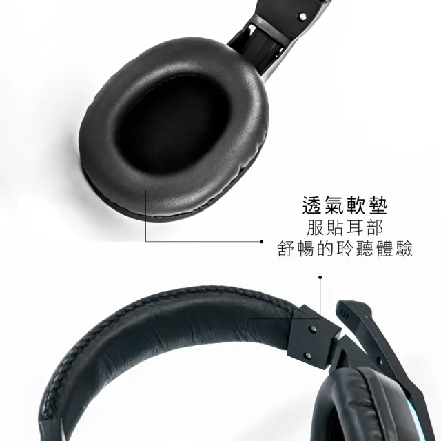 【KINYO】線控頭罩式耳麥(EM-2119)