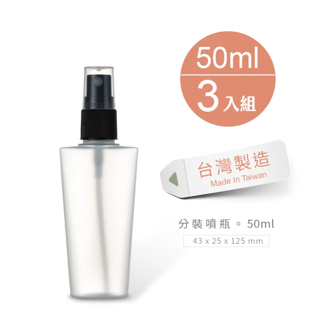 【Sunland】MUBS005-3P 酒精、美妝專用PP分裝噴瓶(50ml  3入組  附小貼紙)