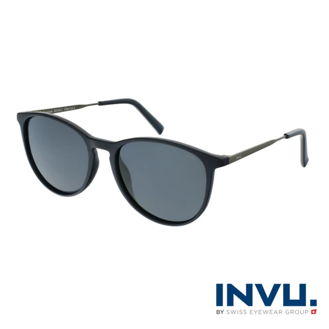 【INVU】瑞士都會流行偏光太陽眼鏡(海軍藍 B2102C)