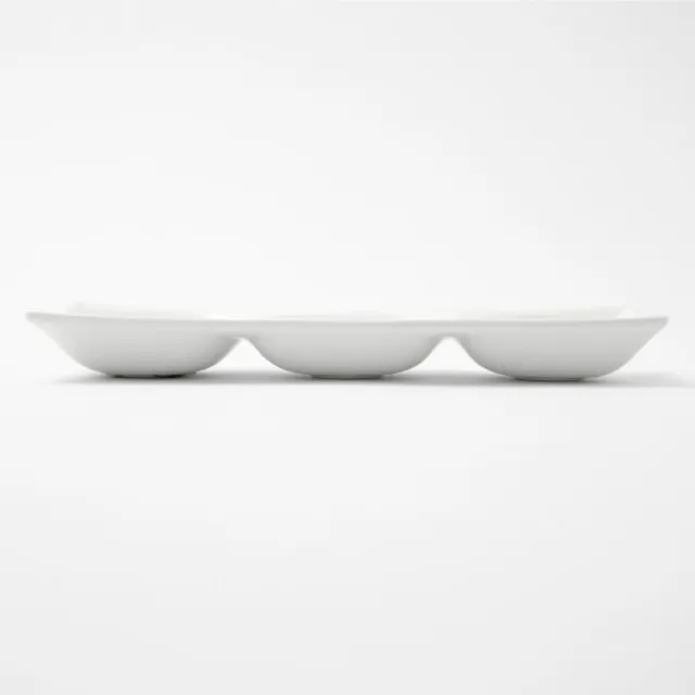 【NITORI 宜得利家居】三格盤 JXD124-02 白色系餐具(三格盤)