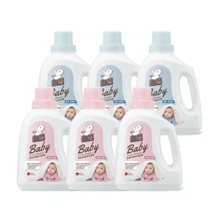 【白鴿】嬰幼兒專用洗衣精-1500gX6瓶 任選1款(低敏無香精/ 抗菌除螨)