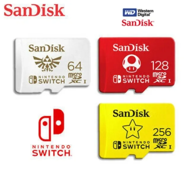 【SanDisk 晟碟】256G Nintendo SWITCH microSDXC U3 任天堂 專用記憶卡(100MB/s 原廠永久保固)