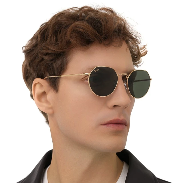 RayBan 雷朋 JACK 太陽眼鏡 RB3565 9196/31 53mm 金框G15經典墨綠色鏡片 公司貨