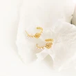 【Anpan】韓國925銀針東大門復古珍珠花環圈耳環