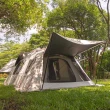 【Outdoorbase】彩繪天空2E帳篷 挑高拱型雙透氣窗(一房一廳隧道帳 4-6人帳)
