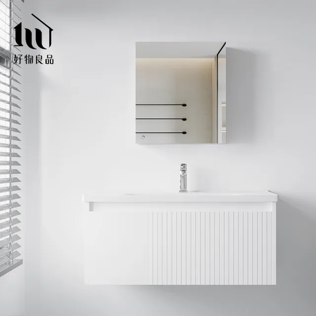 【好物良品】單開門封閉壁掛式不鏽鋼收納鏡櫃 防水防潮防霉浴室浴櫃 極簡鏡子置物櫃(高50x寬35x深12.5cm)