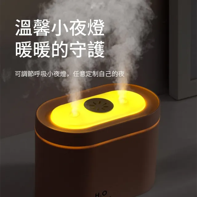 【ANTIAN】智能雙噴霧水氧機 精油香薰香氛機 空氣清淨機 靜音霧化加濕器(800ML)