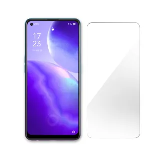 【A+ 極好貼】OPPO Reno5 Z 半版9H鋼化玻璃保護貼(2.5D半版兩入組)