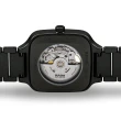 【Rado 雷達表】True真我系列 高科技陶瓷方形鏤空機械錶-黑38mmR05(R27086162)