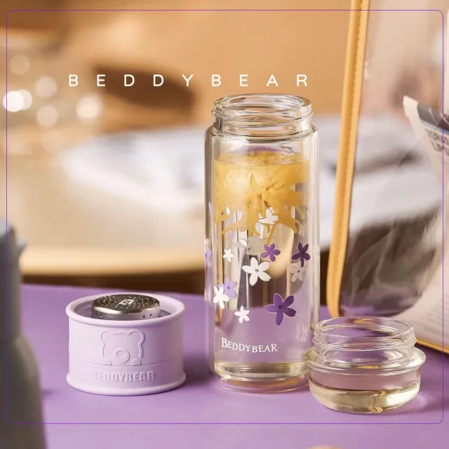 【BEDDY BEAR 杯具熊】茶水分離雙層玻璃杯 泡茶杯 320ml