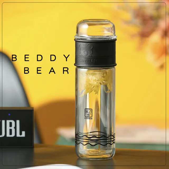 【BEDDY BEAR 杯具熊】茶水分離雙層玻璃杯 泡茶杯 320ml