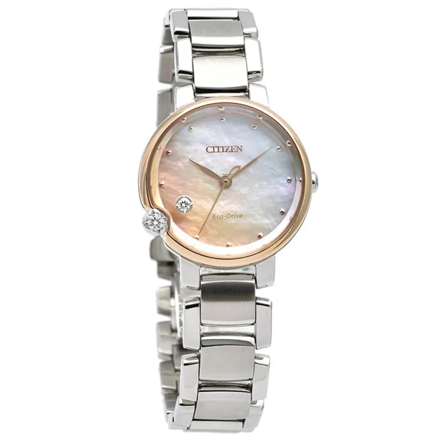 【CITIZEN 星辰】L系列夕陽下的海灘光動能漸層白蝶通路限定鋼帶錶27mm原廠公司貨(EW5586-86Y/EW5588-81Y)