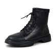 【RUNA】正韓來台-時髦有型英倫風拉鍊厚底靴-黑(6100-0270)