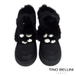 【TINO BELLINI 貝里尼】俏皮毛毛玩偶厚底雪靴VI8574(黑)
