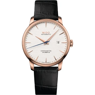 【MIDO 美度 官方授權】Baroncelli 永恆系列矽游絲天文台機械男錶 情人節 送禮首選(M0274083603100)
