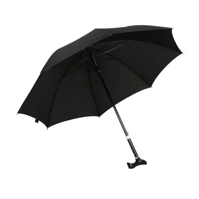 【PUSH!】戶外用品可調節長短雨傘拐杖傘登山杖(雨傘加固型I74)