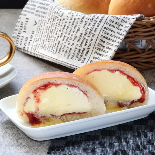 【鮮食家】美食村FC大湖草莓-雙餡爆漿餐包(500g±5%/盒)