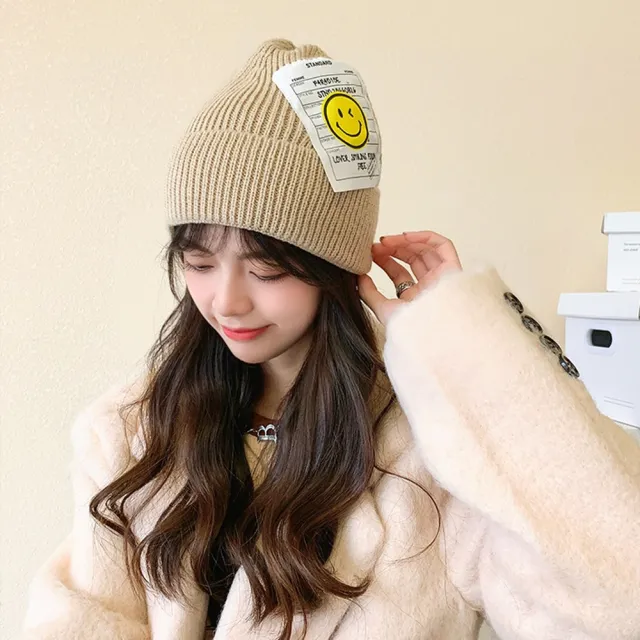 【Acorn 橡果】日系網紅布標毛帽護耳保暖防風防曬機能帽1846(米色)