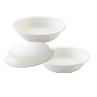 【CorelleBrands 康寧餐具】純白2件式湯碗組(贈8吋微波蓋)