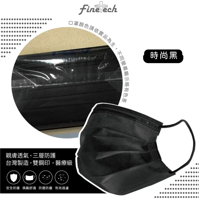 【釩泰Finetech】撞色系列醫用口罩2入組(MD雙鋼印 50入/盒)
