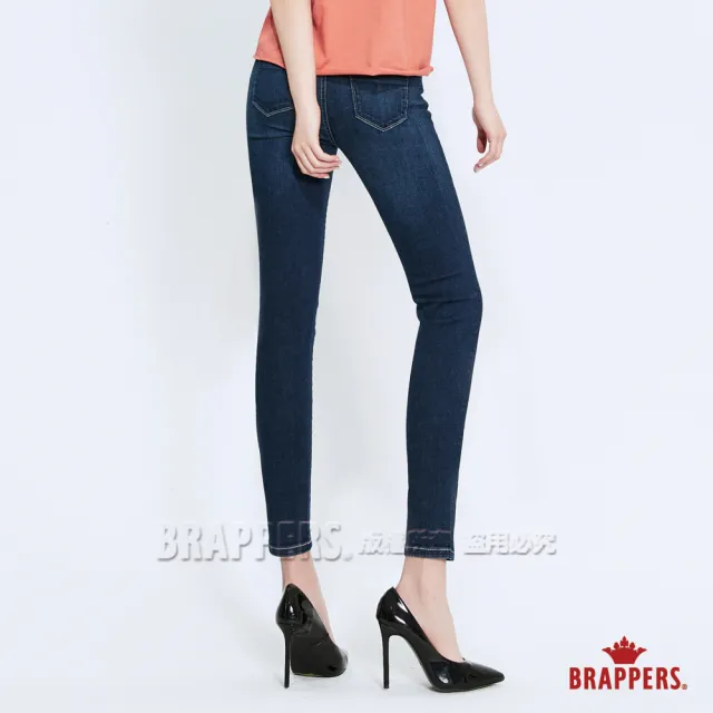 【BRAPPERS】女款 新美腳Royal系列-中腰彈性九分褲(深藍)