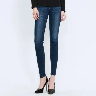 【BRAPPERS】女款 新美腳鬆緊帶系列-低腰彈性窄管褲(藍)