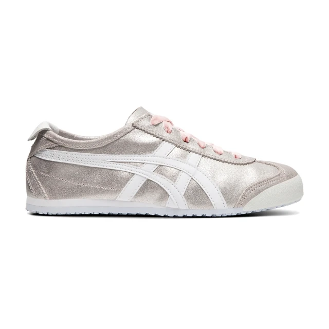 Onitsuka Tiger 鬼塚虎 官方旗艦店 MEXICO 66 休閒鞋 女 銀底白邊(1182A184-700)