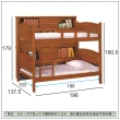【唯熙傢俱】凱莉柚木色3.5尺床邊櫃雙層床(臥室 房間組 宿舍床 高架床 雙層床 單人床)