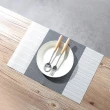 【LuvHome】簡約條紋編織感餐桌隔熱墊4入(大地色 耐久 防滑)