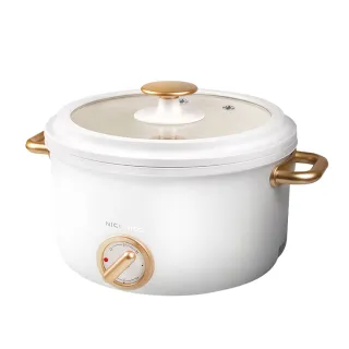 【NICONICO】2.7L日式美型陶瓷料理鍋 NI-GP932(電火鍋 陶瓷鍋 奶油鍋)