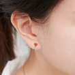 【大東山樑御珊瑚】天然沙丁珊瑚夾式耳環(5mm)