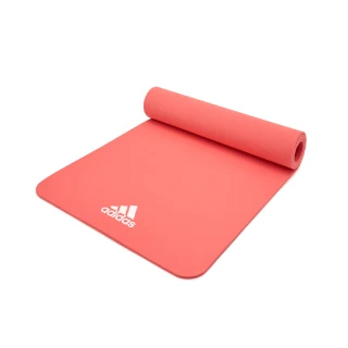 【adidas 愛迪達】Yoga 輕量波紋瑜珈墊-8mm(珊瑚粉)