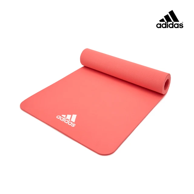 adidas 愛迪達 Yoga 輕量波紋瑜珈墊-8mm(珊瑚粉)