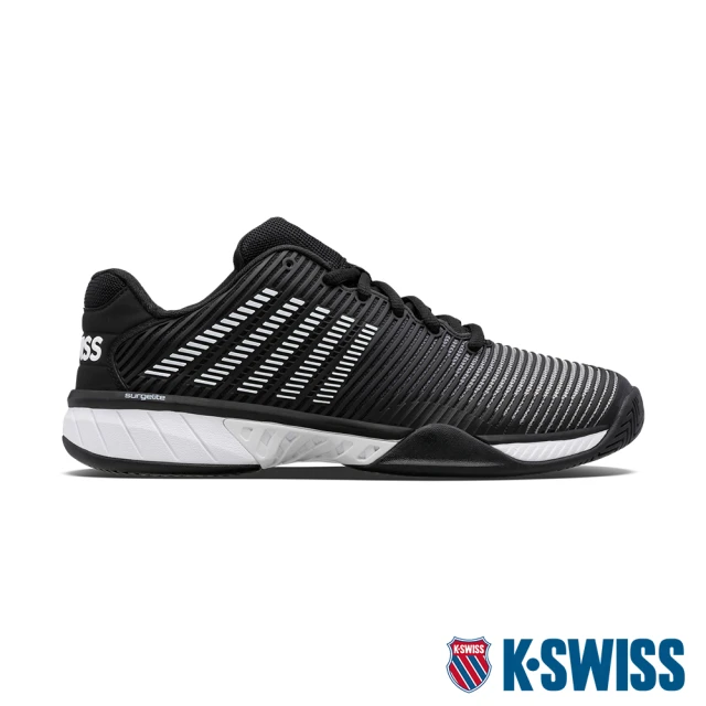 【K-SWISS】透氣輕量網球鞋 Hypercourt Express 2-男-黑/白(06613-039)