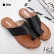 【J&H collection】夏日推薦網紅耐磨防滑平底拖鞋(現+預  黑色 / 金色 / 黃色 / 杏色)