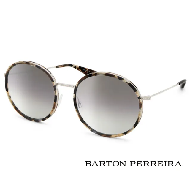 【Barton Perreira】賈普林大版型圓框太陽眼鏡(大理石灰 JOPLIN-ORM/SIL/SMM)