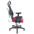 【DR. AIR】豪華版升降椅背人體工學氣墊辦公網椅(紅黑)