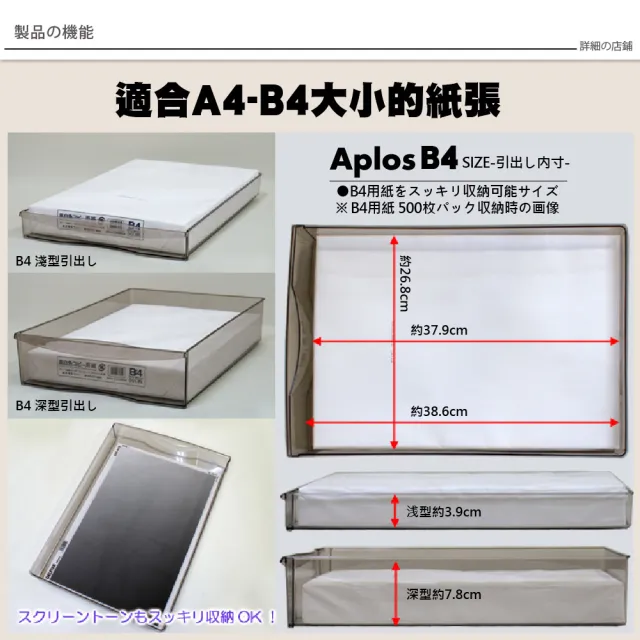【JEJ ASTAGE】APLOS B4系列 文件小物收納櫃深型3抽 米色