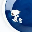 【小禮堂】SNOOPY 史努比 日本製 陶瓷圓盤2入組 直徑19cm YAMAKA陶瓷 《粉藍款》(平輸品)