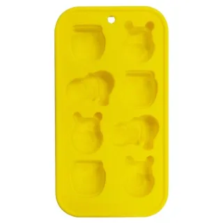 【小禮堂】Disney 迪士尼 小熊維尼 造型矽膠製冰模具 《黃色款》(平輸品)