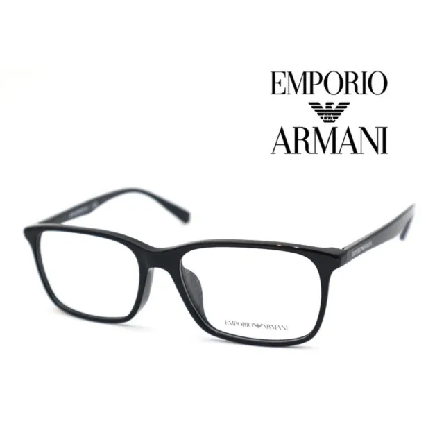 【EMPORIO ARMANI】亞曼尼 亞洲版光學眼鏡 簡約輕舒適設計 EA3116F 5017 黑 公司貨