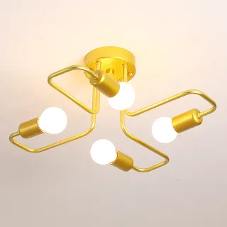 【Honey Comb】工業風半吸頂四燈臥室吸頂燈(KC2201)